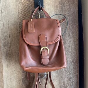 Coach Tan Leather Backpack